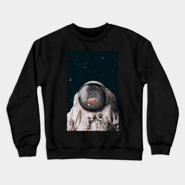 Space Dog Crewneck Sweatshirt by SeamlessOo